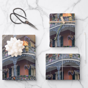 Hoja De Papel De Regalo Edificios del Barrio Francés de Nueva Orleans