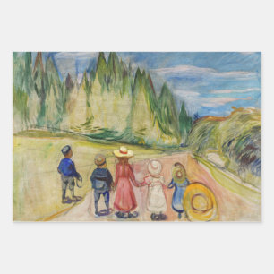 Hoja De Papel De Regalo Edvard Munch - El bosque de cuento de hadas
