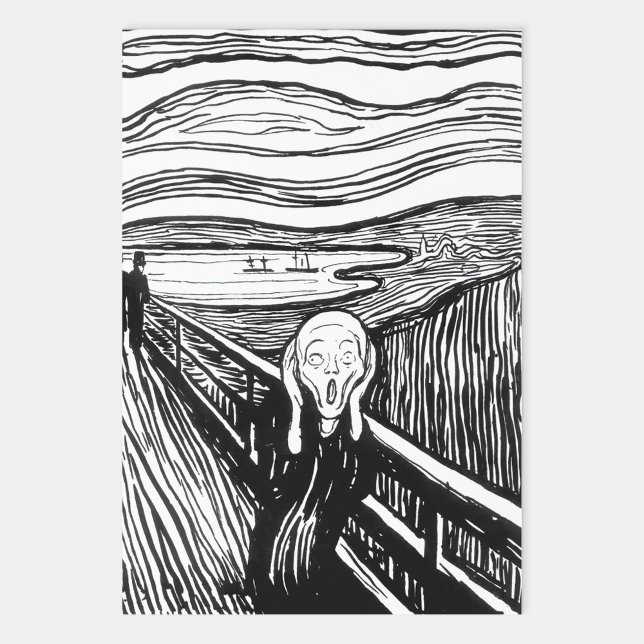 Hoja De Papel De Regalo Edvard Munch - La litografía de la crema (Subido por el creador)
