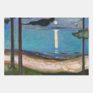 Hoja De Papel De Regalo Edvard Munch - Moonlight
