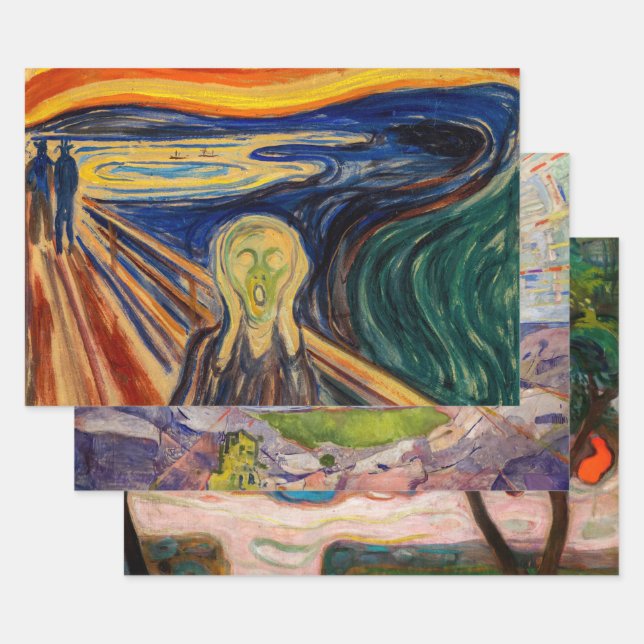 Hoja De Papel De Regalo Edvard Munch - Selección de las obras maestras (Set)