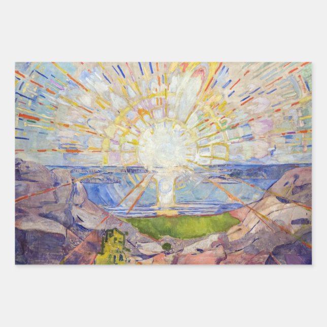 Hoja De Papel De Regalo Edvard Munch - The Sun 1911 (Anverso)