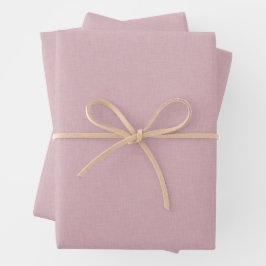 Hoja De Papel De Regalo Efecto chambray rosa simple y lindo