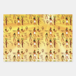 Hoja De Papel De Regalo Egitología