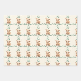 Hoja De Papel De Regalo Eid Al Adha beige oveja linda