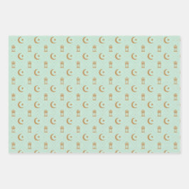 Hoja De Papel De Regalo  Eid or Ramadan Lanterns & Crescent Seamless 