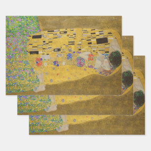 Hoja De Papel De Regalo El abrazo del beso de los amantes por Gustav Klimt