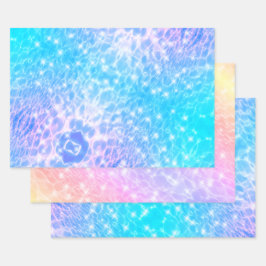 Hoja De Papel De Regalo El agua riega texturas de agua moda moderna elegan