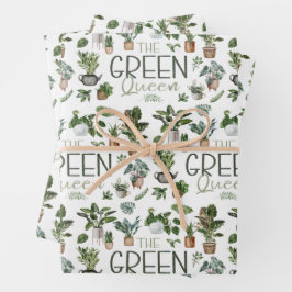 Hoja De Papel De Regalo El amante de las casas tropicales Green Queen