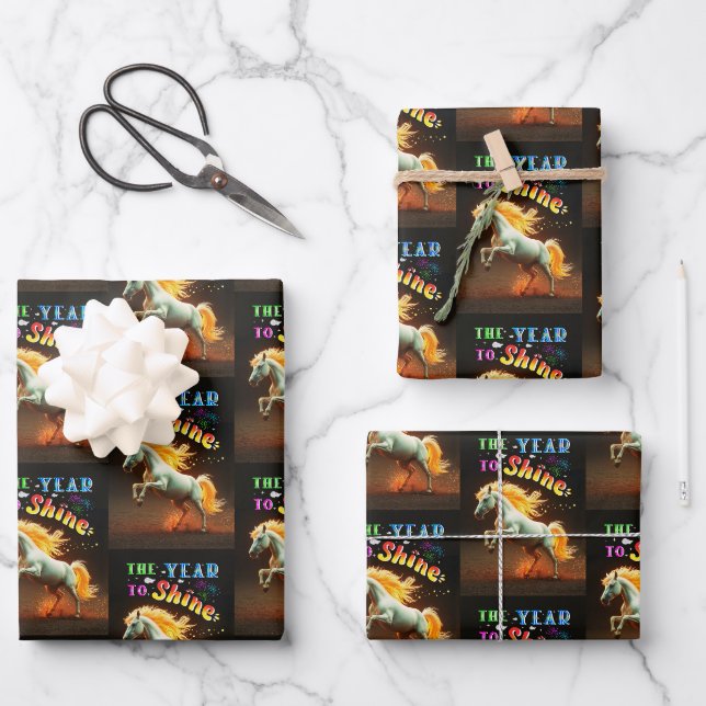 Hoja De Papel De Regalo El Año Para Brillar (Anverso)