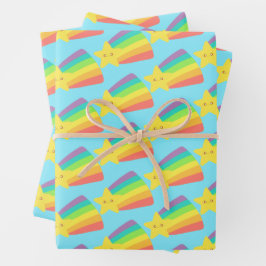 Hoja De Papel De Regalo El arcoiris de una estrella corta