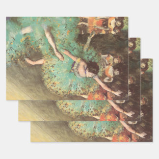 Hoja De Papel De Regalo El bailarín verde de Edgar Degas, Ballet Vintage