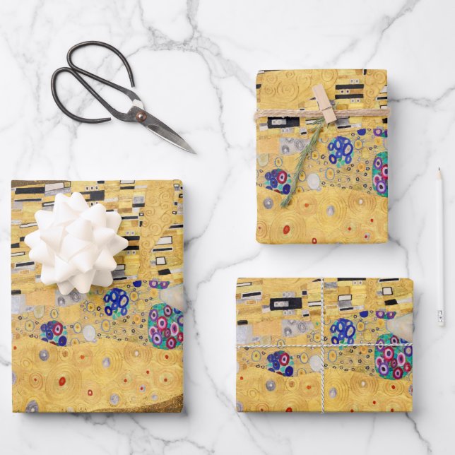 Hoja De Papel De Regalo El beso de Gustav Klimt (Anverso)