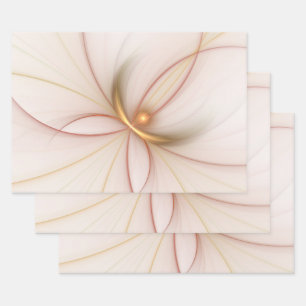 Hoja De Papel De Regalo El Cobre Noble Y El Oro Resumen Del Arte Fractal M