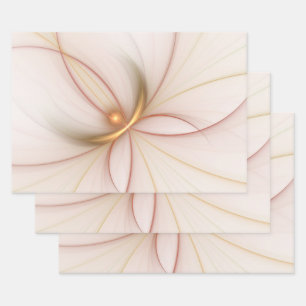 Hoja De Papel De Regalo El Cobre Noble Y El Oro Resumen Del Arte Fractal M