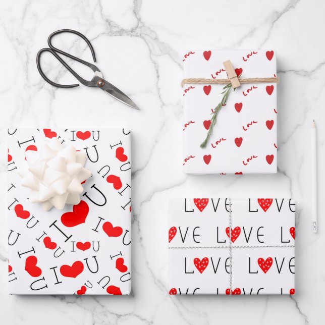 Hoja De Papel De Regalo El día de San Valentín (Anverso)