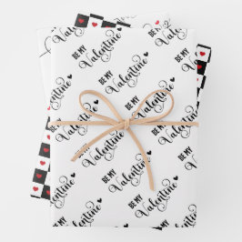 Hoja De Papel De Regalo El día de San Valentín