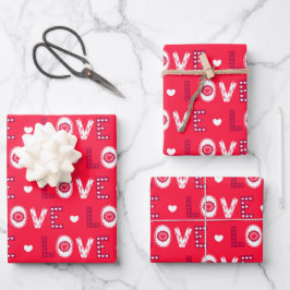 Hoja De Papel De Regalo El día de San Valentín Romance Love Love Love Love
