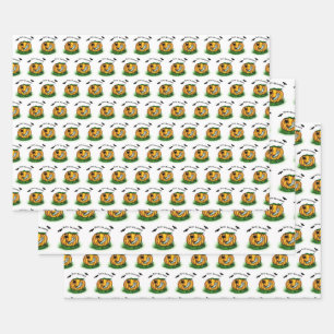 Hoja De Papel De Regalo El fantasma de Halloween , Bat , Ghost y Spider