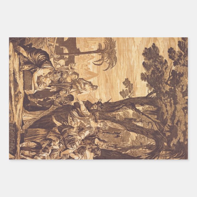 Hoja De Papel De Regalo El hallazgo de Moisés del Libro del Éxodo (Anverso)