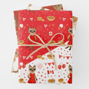 Hoja De Papel De Regalo El juego de golf del Día de Canadá para los amante