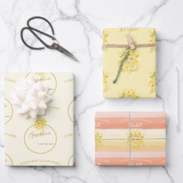 Hoja De Papel De Regalo El lindo boho arcoiris de Baby Shower Sunshine