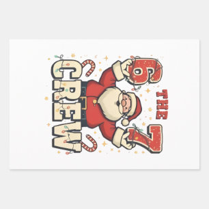 Hoja De Papel De Regalo El meme divertido de Santa de Navidad del equipo 6