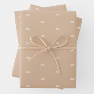 Hoja De Papel De Regalo El moderno arco iris Minimalista beige boho
