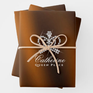 Hoja De Papel De Regalo El oro reluciente de la corona