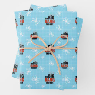 Hoja De Papel De Regalo El patrón azul de la teoría del Big Bang