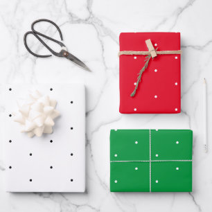 Hoja De Papel De Regalo El polka marca el patrón de moda verde verde negro