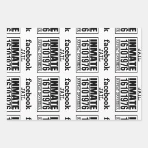 Hoja De Papel De Regalo El reincidente del recluso de Facebook