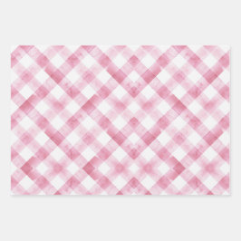 Hoja De Papel De Regalo El retro vintage corazón el árbol de Navidad rosa