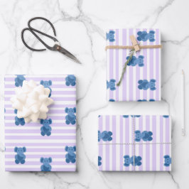 Hoja De Papel De Regalo elefante azul lindo