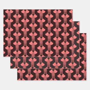 Hoja De Papel De Regalo Elefante Rosa Dulce Con Corazón Grande