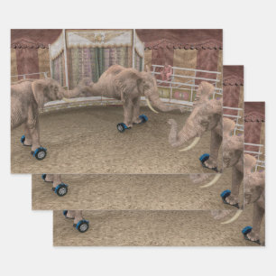 Hoja De Papel De Regalo Elefantes Rolling