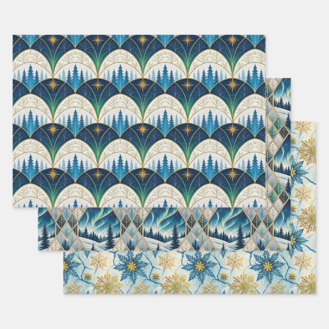 Hoja De Papel De Regalo Elegancia Congelada (Set)