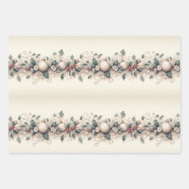 Hoja De Papel De Regalo Elegancia eterna: Navidad vintage