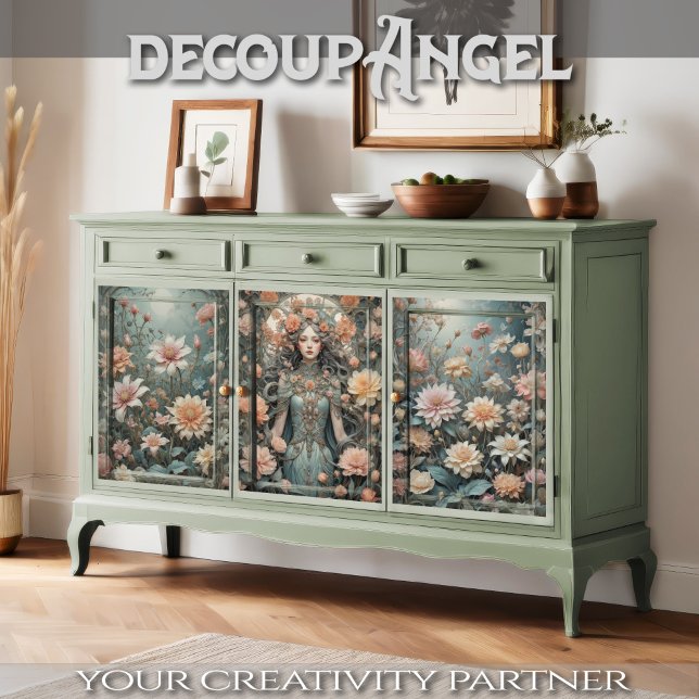 Hoja De Papel De Regalo Elegancia romántica en Peach y Aqua - Decoupage - (Subido por el creador)