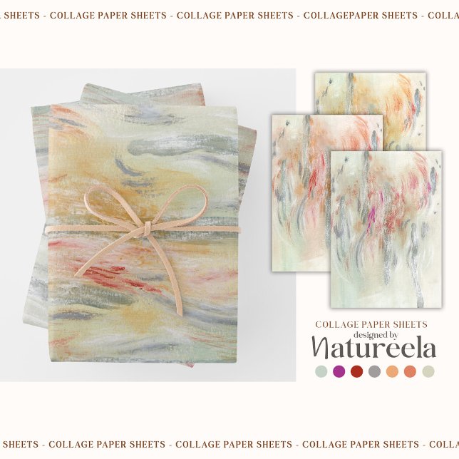 Hoja De Papel De Regalo Elegant Abstract Collage  (Subido por el creador)