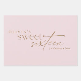 Hoja De Papel De Regalo Elegant Sweet 16 Blush Pink Birthday 