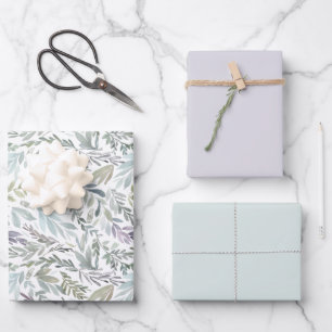 Hoja De Papel De Regalo Elegante acuarela botánica