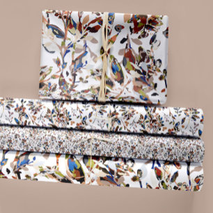 Hoja De Papel De Regalo Elegante acuarela deja flores de Berries