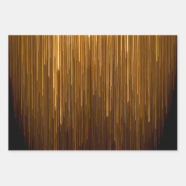 Hoja De Papel De Regalo Elegante Aniversario Negro y Oro