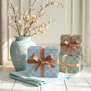 Hoja De Papel De Regalo Elegante Boda de patrones de cinta y doblado dibuj