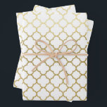 Hoja De Papel De Regalo Elegante Boda del patrón abstracto del hexágono de<br><div class="desc">La entrega de regalos bodas en un patrón abstracto falso hexágono de oro hace una presentación impresionante. Ideal para recién casados,  duchas de novias,  duchas de bodas,  casas nuevas,  duchas de compromiso y más.</div>