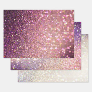 Hoja De Papel De Regalo Elegante Bokeh Glitter Navidad