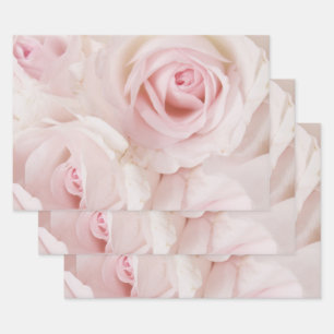 Hoja De Papel De Regalo Elegante Bouquet de rosas rosadas vintage