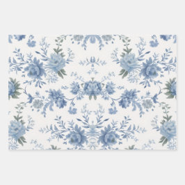 Hoja De Papel De Regalo Elegante Chinoiserie Blue Toile