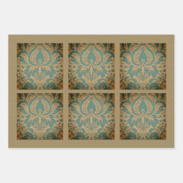 Hoja De Papel De Regalo Elegante Día de la Madre Damasco